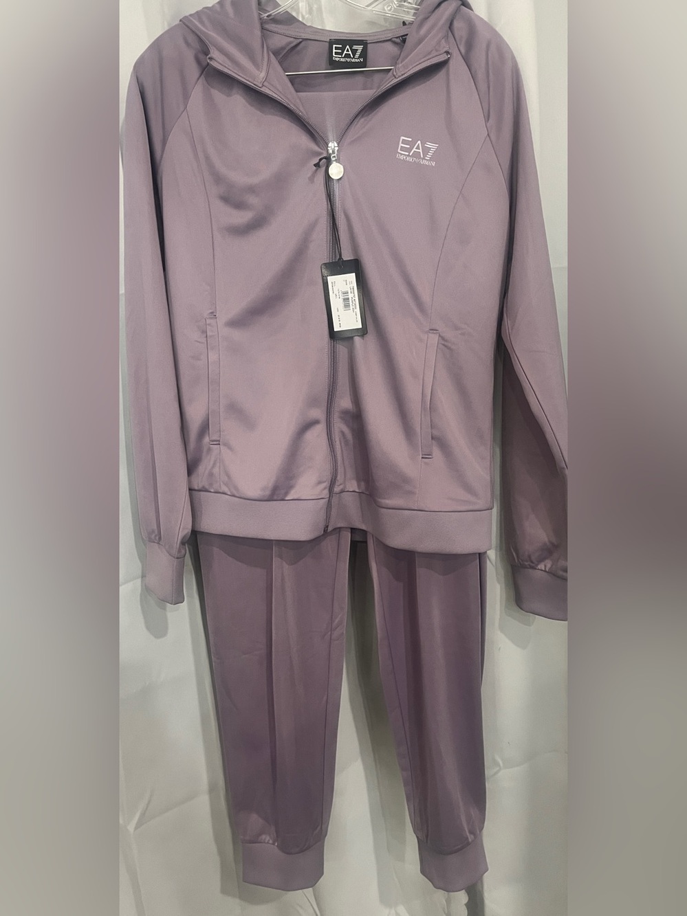 Emporio Armani EA7 Lavender Athletic Zip Jacket